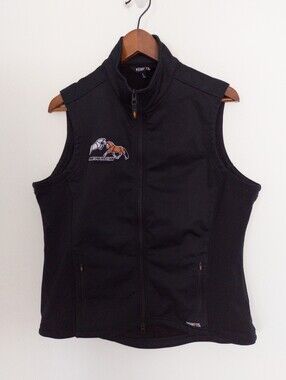 Kerrits Black Equestrian Riding Vest Women’s Large Embroidered Horse Farm Logo